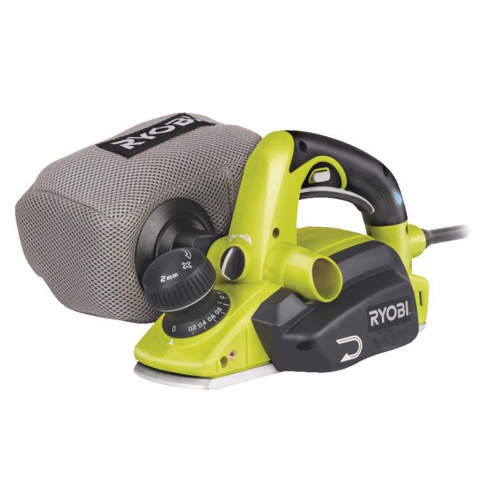 Рубанок Ryobi EPN7582NHG 750 Вт, 82мм, строгание до 2мм, выборка 0.5,1,1.5мм, шпунт до 12мм, 3.2кг