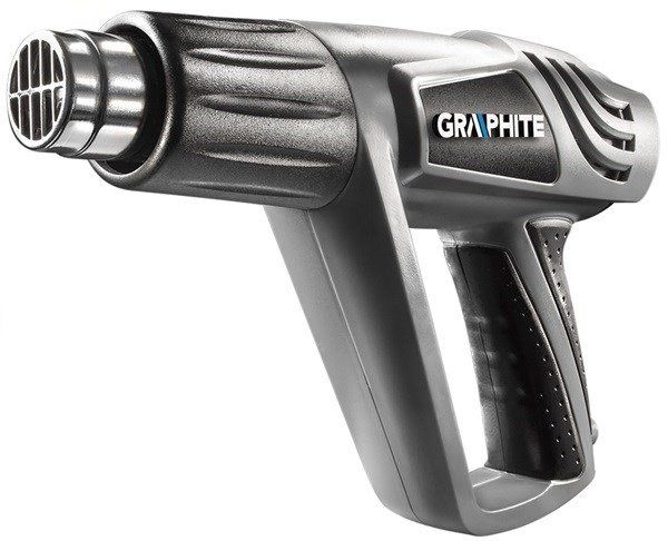 Фен будівельний GRAPHITE 2000Вт 80/600°С 350/550л/хв 0.9кг