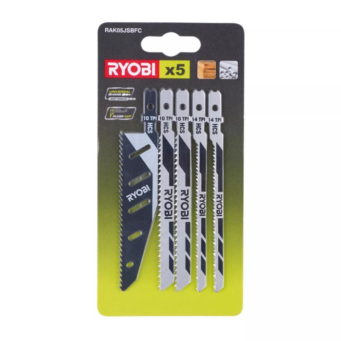 Полотно пильное для электролобзика Ryobi RAK05JSBFC по дереву металлу набор 5шт