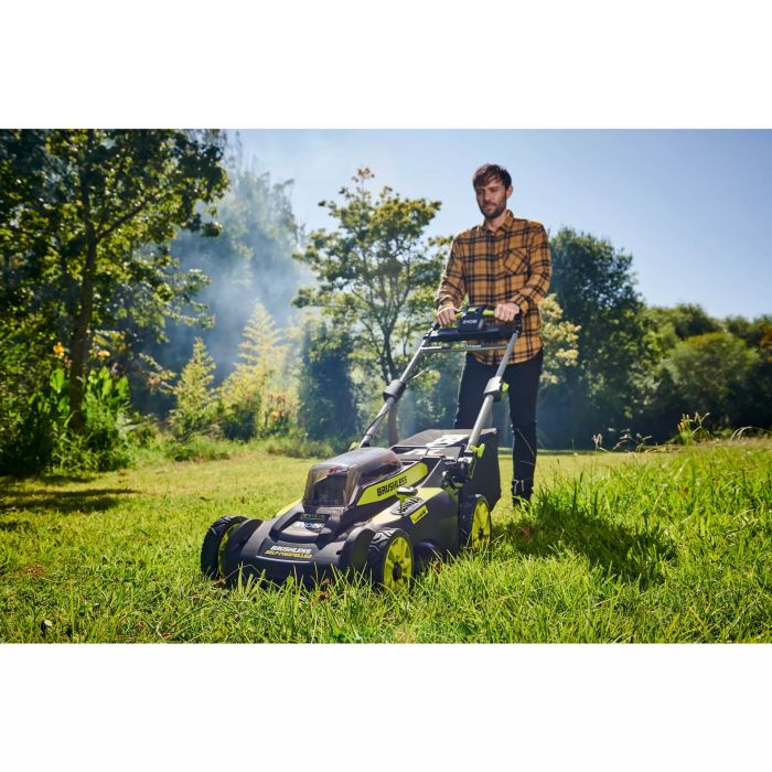 Газонокосилка аккумуляторная Ryobi Max Power RY36LMX51A-160 36В акб 1х6А·ч 51см 70л 20-70мм самоходная 24.7кг