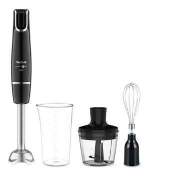 Блендер Tefal погружной Infiny Force 1000Вт, 3в1, чаша-800мл, чопер-500мл, турборежим, черный