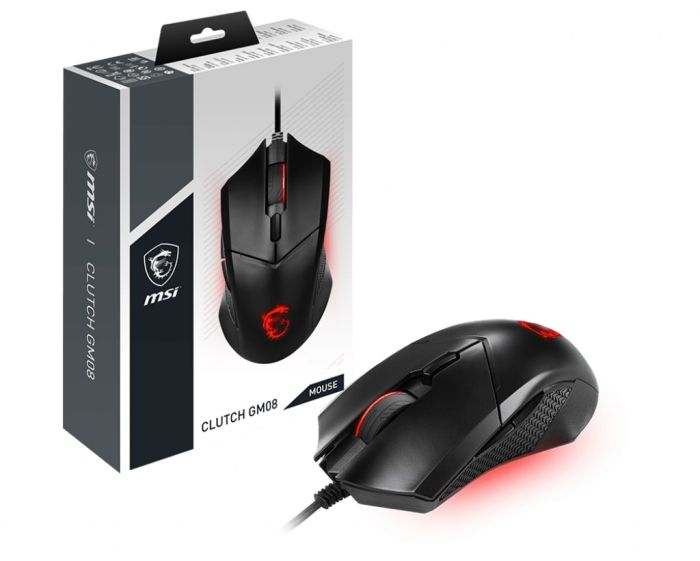 Мышь MSI Clutch GM08, Red, USB-A, чёрный
