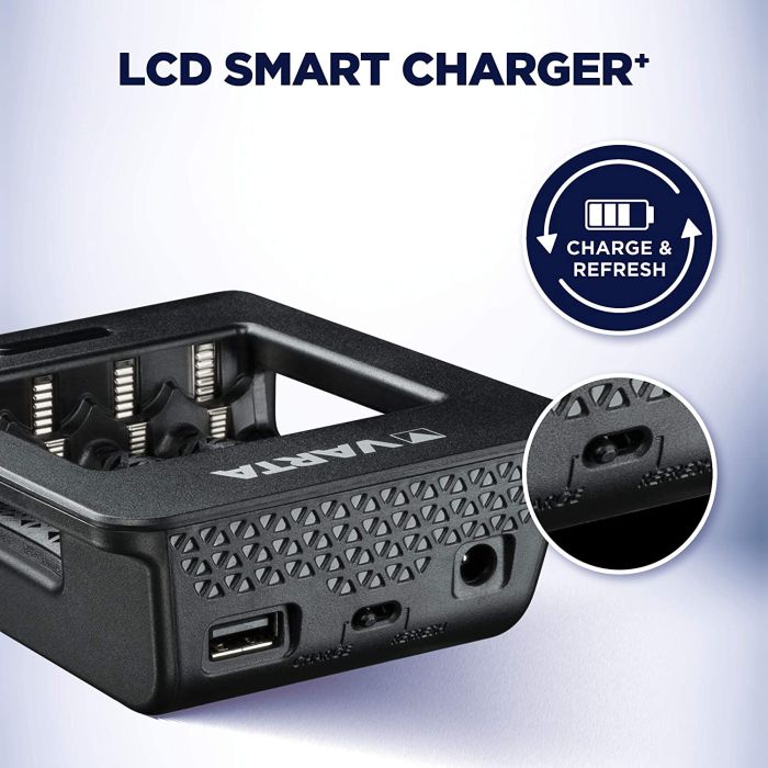 Зарядний пристрій Varta LCD Smart Plus Charger 4хNI MH AA2100 мА•год