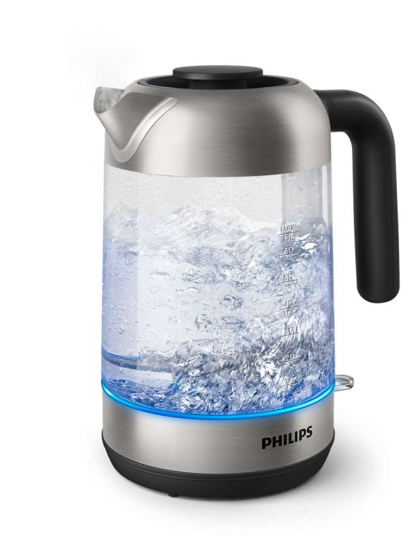 Электрочайник Philips Series 5000 1.7л, стекло, черно-серебристый