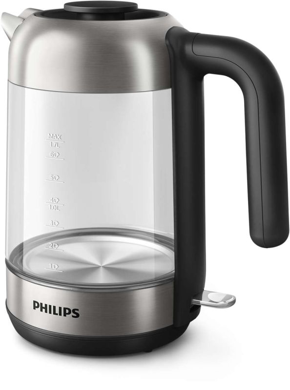 Электрочайник Philips Series 5000 1.7л, стекло, черно-серебристый