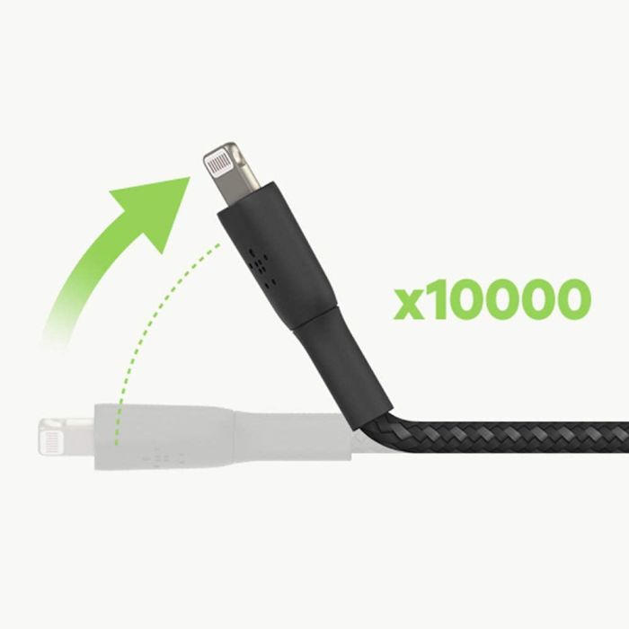 Кабель USB-A > Lightning зарядки/синхронизации Belkin 1м, витой, черный