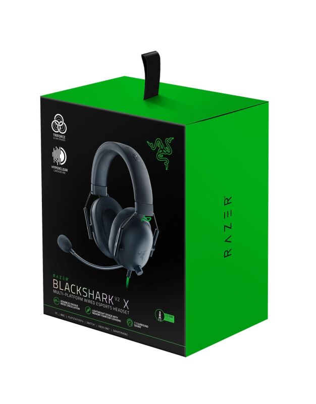 Гарнітура ігрова Razer BlackShark V2 X, 7.1, mini-jack, 1.3м, чорний