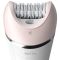 Эпилятор  Philips 8000 series дисковый, аккумуляторный, пинцет.-32, влаж.+сух., с подсветкой, насадок-6, бело-розовый