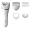 Эпилятор  Philips 8000 series дисковый, аккумуляторный, пинцет.-32, влаж.+сух., с подсветкой, насадок-4, белый