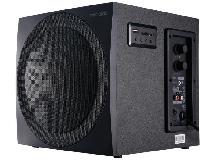 Акустична система MICROLAB  2.1, 38W, mini-jack/USB/SD/FM, чорний Microlab M-300U