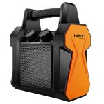 Тепловая пушка электрическая Neo Tools, 3кВт, 30м кв, 210м куб/ч, керамический нагревательный элемент (PTC), переносная, чёрный