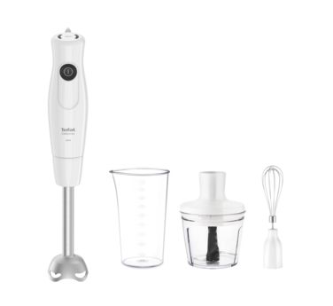 Блендер Tefal заглибний Dailymix 600Вт, 3в1, чаша-800мл, чопер-500мл, турборежим, білий