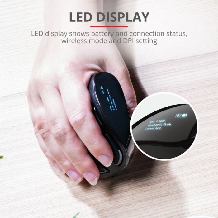 Мышь Trust Voxx Rechargeable Ergonomic, WL, Черный