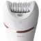Эпилятор  Philips 8000 series дисковый, аккумуляторный, пинцет.-32, влаж.+сух., с подсветкой, насадок-8, белый