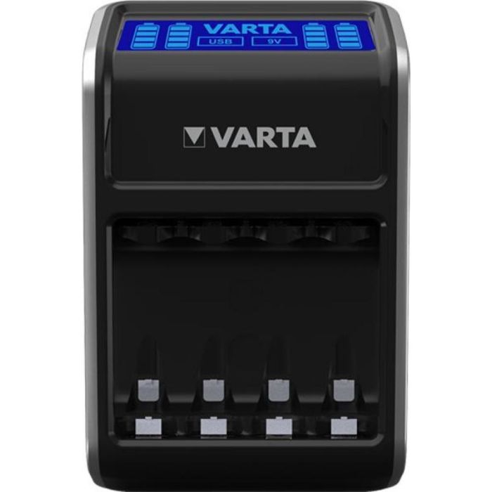 Зарядное устройство VARTA LCD Plug Charger + Аккумулятор NI-MH AA 2100 мАч, 4 шт.