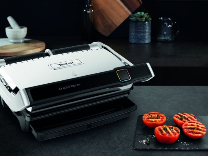 Гриль Tefal прижимний OptiGrill Elite XL 2200Вт, темп. режимів-16, з`ємні пластини, метал