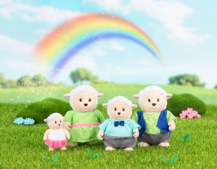 Набор фигурок Li'l Woodzeez Семья Овечек 4ед, книжка EN
