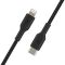 Кабель USB-C > Lightning заряджання/синхронізації Belkin 1м, 30Вт, Type-C, плетений, чорний