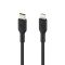 Кабель USB-C > Lightning заряджання/синхронізації Belkin 1м, 30Вт, Type-C, плетений, чорний