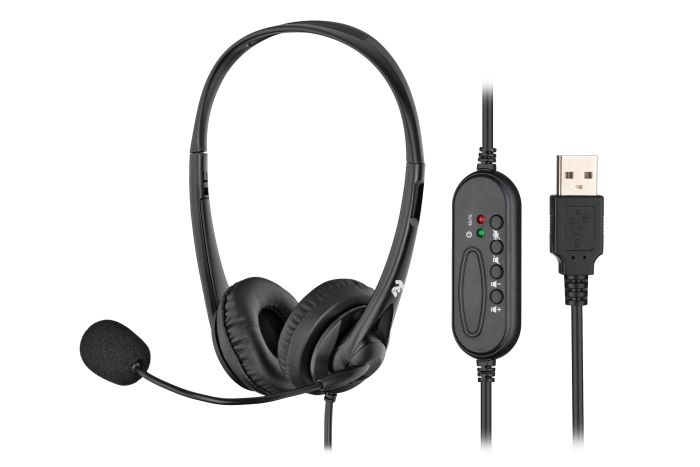 Гарнітура ПК стерео On-ear 2E CH11 USB, omni-mic, 2м, чорний