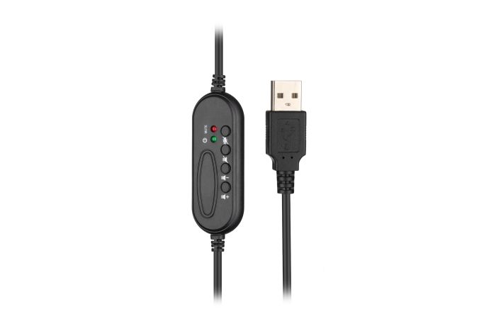 Гарнітура ПК стерео On-ear 2E CH11 USB, omni-mic, 2м, чорний