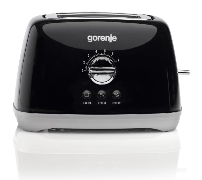 Тостер  Gorenje, 900Вт, пластик-метал, чорний