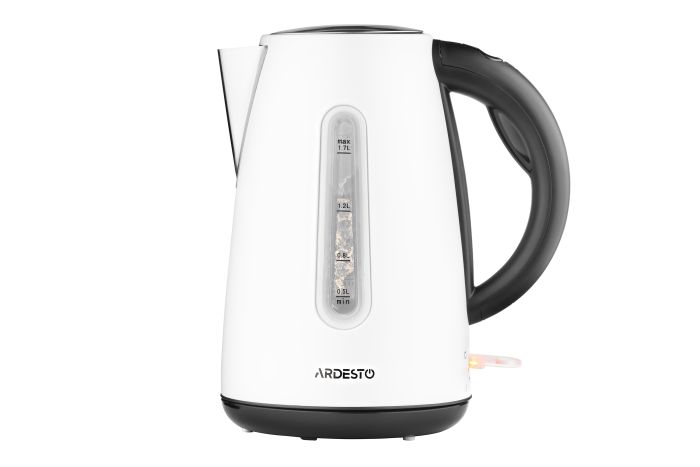 Электрочайник Ardesto 1.7л, Strix, металл, белый