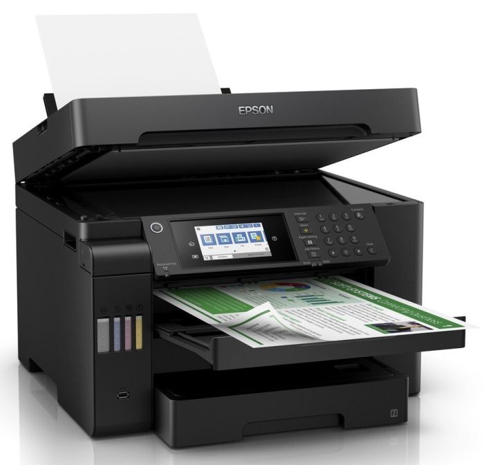 МФУ ink color A3 Epson EcoTank L15150 32_22 ppm Fax DADF Duplex USB Ethernet Wi-Fi 4 inks Pigment