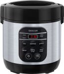 Рисоварка Sencor 350Вт, чаша-0.6л, 8 программ, алюминий, нерж.сталь, пластик, серо-черный