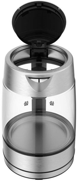 Електрочайник Tefal Glass Kettle 1.7л, скло, з підсвіткою, сріблясто-чорний