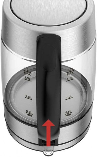 Електрочайник Tefal Glass Kettle 1.7л, скло, з підсвіткою, сріблясто-чорний