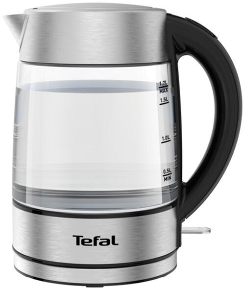 Електрочайник Tefal Glass Kettle 1.7л, скло, з підсвіткою, сріблясто-чорний