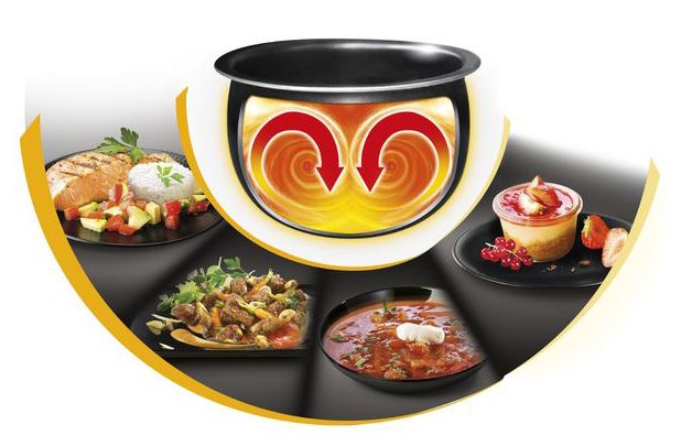 Мультиварка Tefal Spherical, 750Вт, чаша-5л, электронное управл., пластик, черный