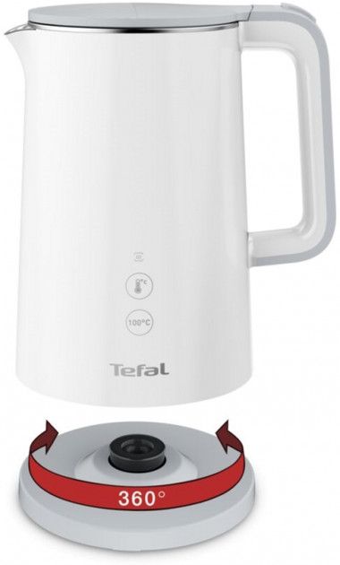 Электрочайник Tefal Sense kettle 1.7л, Strix, с двойными стенками, 5 темп.реж, черный