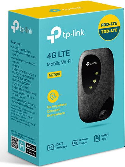 Мобильний Маршрутизатор TP-LINK  N150, 4G/LTE, 2000мА*ч TP-Link M7000