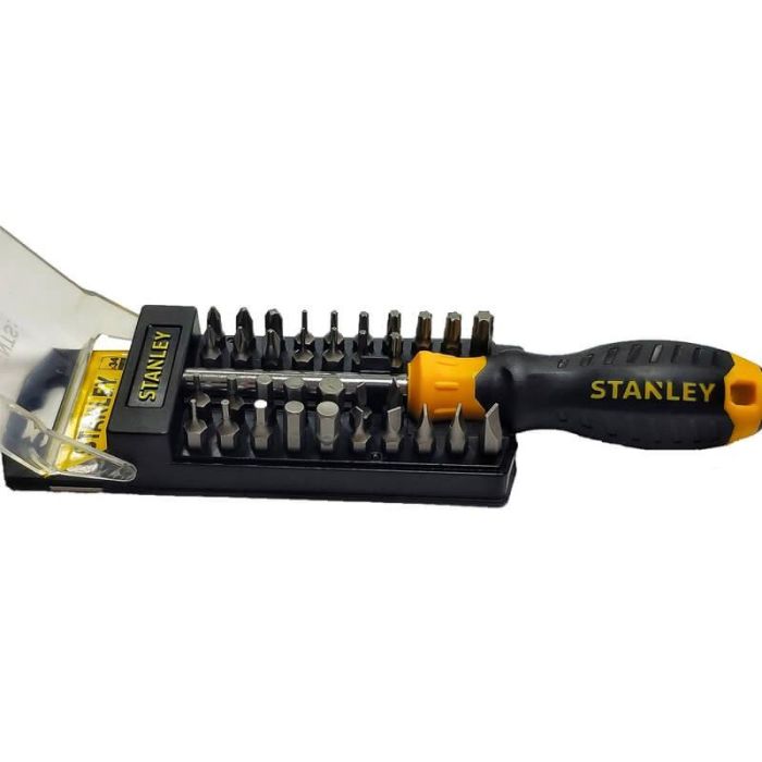 Отвертка Stanley Multibit, набор 35шт, битодержатель 1/4", 34 бит, SL,PH,Torx,H, кейс
