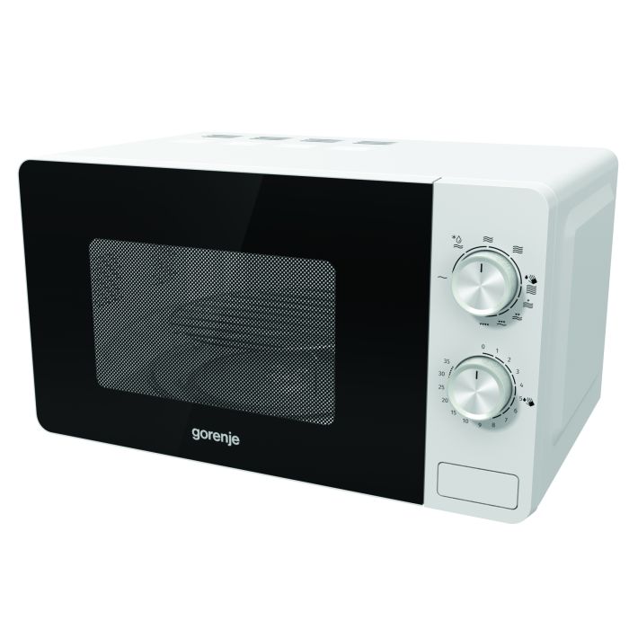 Мікрохвильова піч Gorenje, 20л, мех. управл., 800Вт, гриль, білий