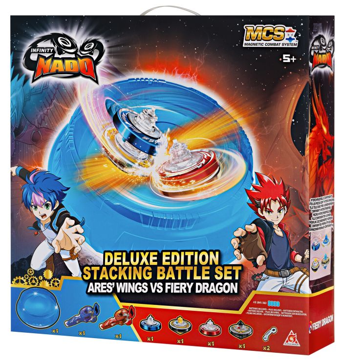 Игровой набор Infinity Nado V Deluxe Battle Set Крылья Ареса против Огненного Дракона (Ares' Wings vs Fiery Dragon)