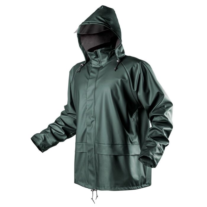 Куртка-дождевик Neo Tools, ПУ-ПВХ, подкладка полиэстер, 310г/м кв, XXXL(58), зеленый темный