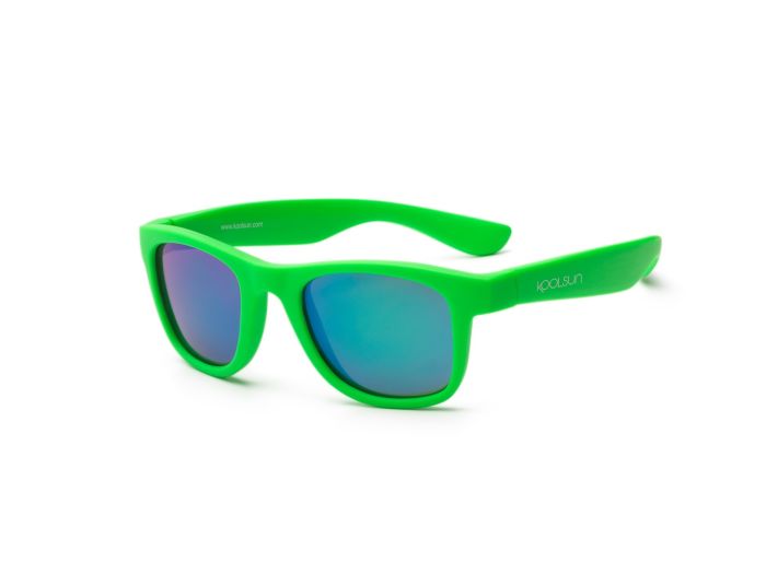 Детские солнцезащитные очки Koolsun Wave, 3-10р, неоново-зеленый