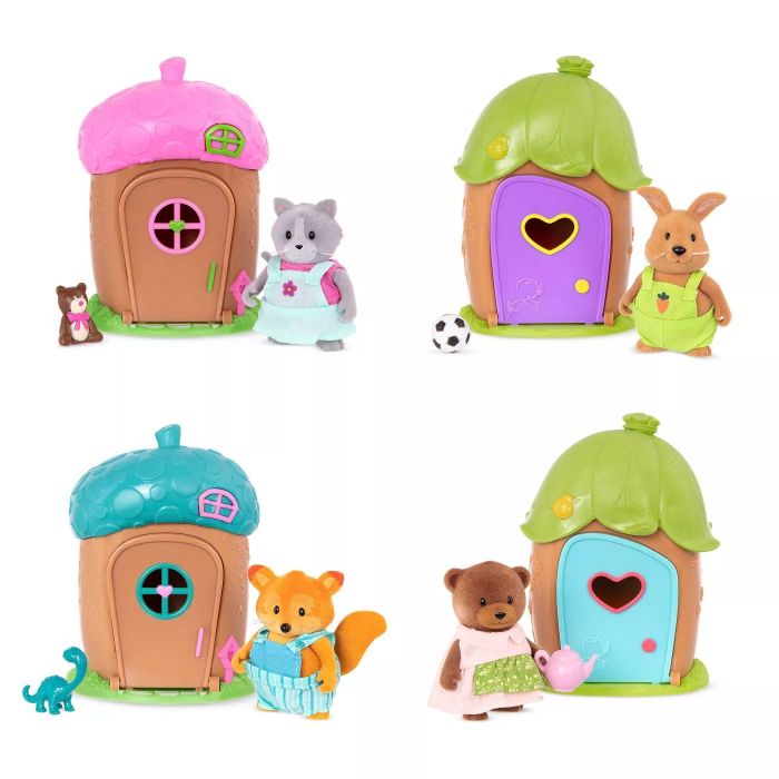 Игровой набор Li'l Woodzeez Домик c сюрпризом, лисенок, голубой