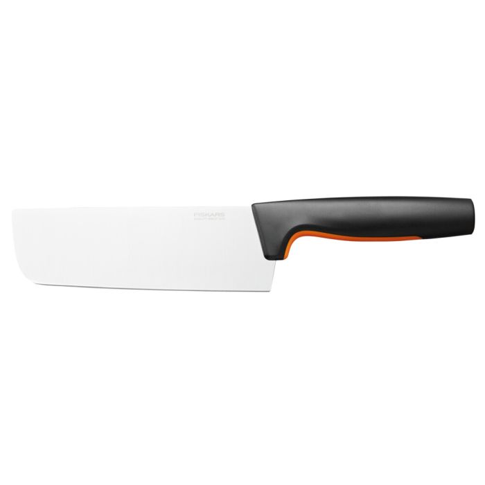 Кухонный нож поварской Nakiri Fiskars Functional Form, 15.8см, нержавеющая сталь, пластик, черный
