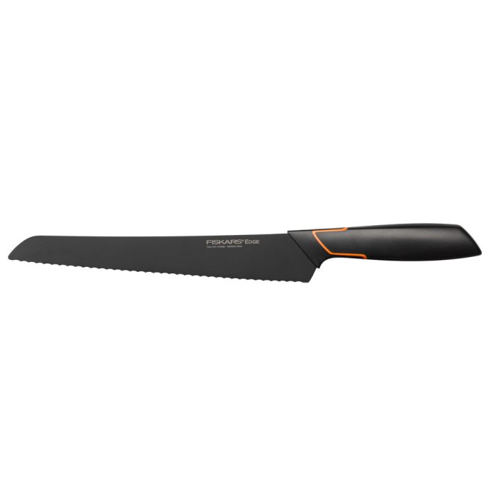 Кухонный нож для хлеба Fiskars Edge, 23.4см, нержавеющая сталь, пластик, черный