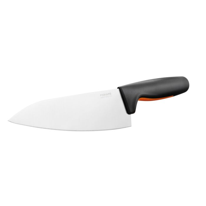 Кухонный нож поварской Fiskars Functional Form, большой, 19.9см, нержавеющая сталь, пластик, черный