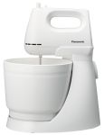 Миксер Panasonic стационарный 175Вт, насадки-4, чаша-пластик, 3л, белый