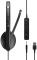 Гарнитура компьютерная моно On-Ear EPOS ADAPT 135T USB II, 3.5мм/USB, однонаправленный, сертификат Microsoft Teams, 1.8м, Черный