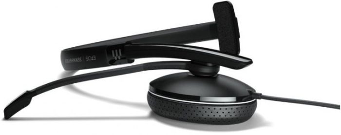 Гарнитура компьютерная моно On-Ear EPOS ADAPT 135T USB II, 3.5мм/USB, однонаправленный, сертификат Microsoft Teams, 1.8м, Черный
