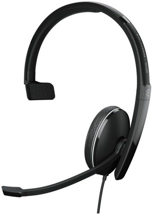 Гарнитура компьютерная моно On-Ear EPOS ADAPT 135T USB II, 3.5мм/USB, однонаправленный, сертификат Microsoft Teams, 1.8м, Черный