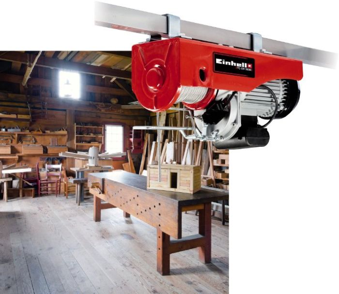 Тельфер електричний Einhell TC-EH 1000 1600Вт до 1000кг трос 18м 31.95кг