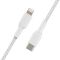 Кабель USB-C > Lightning зарядки/синхронизации Belkin 2м, 30Вт, Type-C, витой, белый